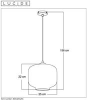 Lucide MEDINE - Hanglamp - Ø 25 cm - 1xE27 - Fumé - thumbnail