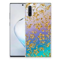 Samsung Galaxy Note 10 Plus | TPU Case | Gouden Bloemen - thumbnail