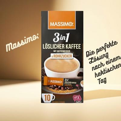 Massimo 3-in-1 cafe rohrzucker (16x 170g)