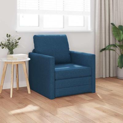 Vloerslaapbank met kussen Blauw 74 x 77 x 81 cm Stof