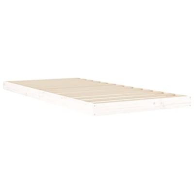Bedframe massief grenenhout wit 90x200 cm Bedframe massief grenenhout wit 90x200 cm