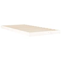 Bedframe massief grenenhout wit 90x200 cm - thumbnail