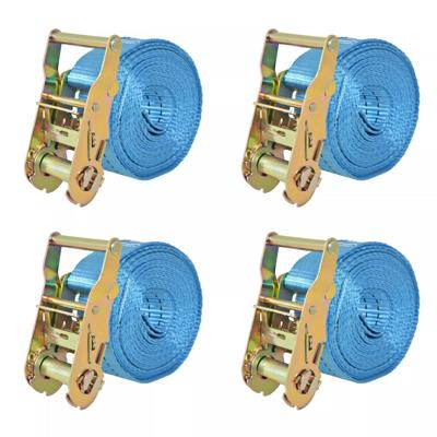 VidaXL Spanbanden 2 ton 6mx38mm blauw 4 st VidaXL Spanbanden 2 ton 6mx38mm blauw 4 st