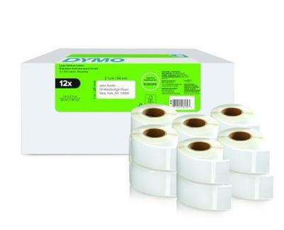 Etiket dymo labelwriter adressering 25x54 12st wit