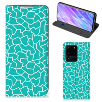 Samsung Galaxy S20 Ultra | Bookcase | Cracks Blue - thumbnail