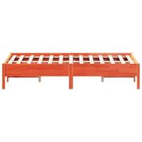 Bedframe massief grenenhout wasbruin 135x190 cm - thumbnail