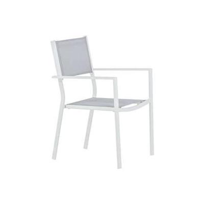 Nohr Tuinstoel 'Lasheka' kleur Wit/Grijs