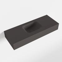 MONDIAZ LEX Dark_grey vrijhangende solid surface wastafel 80cm. Positie wasbak midden - thumbnail