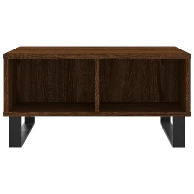 Salontafel 60x60x30 cm bewerkt hout bruineiken Salontafel 60x60x30 cm bewerkt hout bruineiken