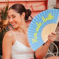 Houten waaier Fuck Off - Paars - thumbnail