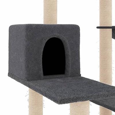 VidaXL Kattenmeubel met sisal krabpalen 82,5 cm donkergrijs