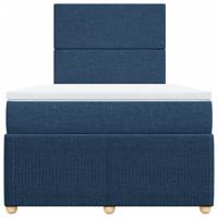 Boxspring met matras stof blauw 120x200 cm - thumbnail