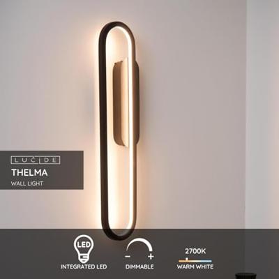 Lucide THELMA - Wandlamp - LED Dimb. - 1x24W 2700K - Zwart Lucide THELMA - Wandlamp - LED Dimb. - 1x24W 2700K - Zwart