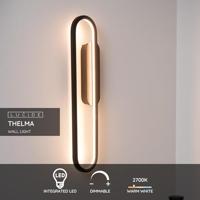 Lucide THELMA - Wandlamp - LED Dimb. - 1x24W 2700K - Zwart - thumbnail