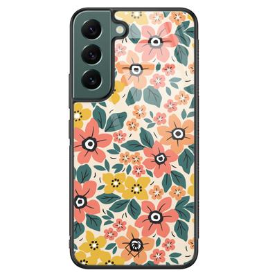 Samsung Galaxy S22 Plus glazen hardcase - Blossom