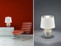 Trio TafellampLuxor 26cm zilver met wit - R50621089 - thumbnail