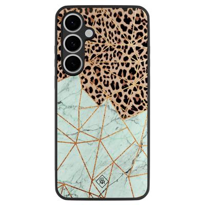 Samsung Galaxy S24 FE hoesje - Luipaard marmer mint