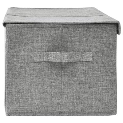 VidaXL Opbergbox 50x30x25 cm stof grijs VidaXL Opbergbox 50x30x25 cm stof grijs