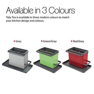 Metaltex Kitchen Helpers Tidy Tex Gootsteen Organiser 24x13x14 cm Grijs - thumbnail