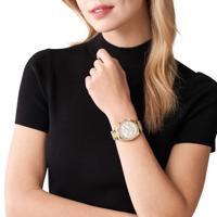 Michael Kors MK7241 Horloge Lexington Chrono staal goudkleurig-wit 38 mm - thumbnail