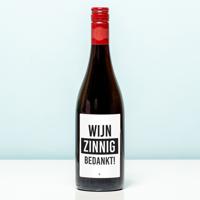 Wijnfles Wijnzinnig bedankt - Rood (Merlot) - thumbnail