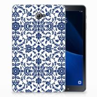Samsung Galaxy Tab A 10.1 Siliconen Hoesje Flower Blue - thumbnail