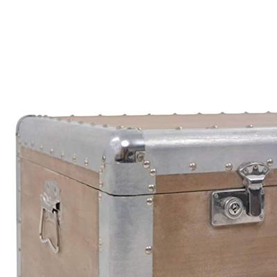 Opbergkist 91x52x40 cm massief vurenhout bruin