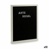 Schilderij Gift Decor Wit Zwart 2,5 x 50,5 x 40,5 cm Paneel 144 Letters (12 Stuks) - thumbnail