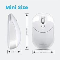 Perixx PERIMICE-802 W Muis Bluetooth Optisch Wit 3 Toetsen 1000 dpi - thumbnail
