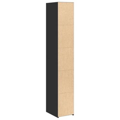 Hoge kast 30x41x185 cm bewerkt hout zwart