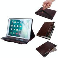 Horizontale Flip lederen case voor iPad Pro 10 5 inch met dubbele kaartsleuven & pen sleuven & houder & portemonnee & fotolijstjes (donker bruin) - thumbnail