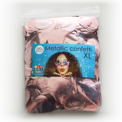 Confetti rosé goud metallic XL 250 gram Confetti rosé goud metallic XL 250 gram