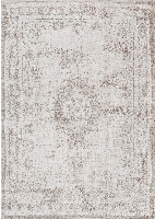 Louis de Poortere - 8383 Fading World Medallion Salt & Pepper - 140x200 cm Vintage Vloerkleed - thumbnail