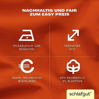 Schlafgut Schlafgut EASY Jersey Elasthan Hoeslaken M - 120x200 - 130x220 269 Red Mid - thumbnail