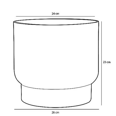 Mica Decorations Thiago Bloempot Rond - H23 x Ø26 cm - Oker Mica Decorations Thiago Bloempot Rond - H23 x Ø26 cm - Oker