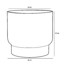 Mica Decorations Thiago Bloempot Rond - H23 x Ø26 cm - Oker - thumbnail