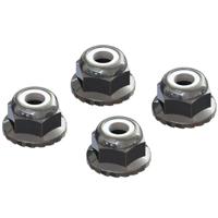 Arrma - Flanged Nyloc Locknut 4mm, Silver (4) (AR708008) - thumbnail