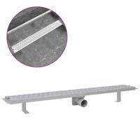 vidaXL Doucheafvoer rechthoekig golf 930x140 mm roestvrij staal - thumbnail