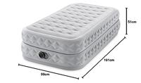 Intex 64488ND Twin Supreme Air-Flow 1-Persoons Luchtbed 191x99x51 cm + Ingebouwde Pomp Grijs - thumbnail