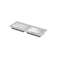INK Post Wastafel Keramische Slab Envelop Bak Dubbel 2 Kraangaten - 1200x450x10 mm - Statuario Glans - thumbnail