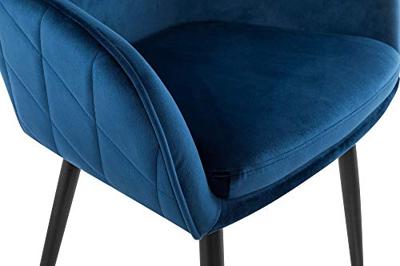 Artistiq Eetkamerstoel 'Juna' Velvet, kleur Blauw