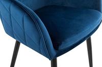 Artistiq Eetkamerstoel 'Juna' Velvet, kleur Blauw - thumbnail