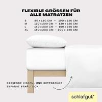 Schlafgut Schlafgut EASY Jersey Elasthan Hoeslaken S - 90x190 - 100x220 101 Full-White - thumbnail