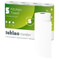 Satino comfort keukenrol 2 laags 64 vel (8x 4 rol) - thumbnail