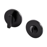 Hardbrass Shuffle toilet-/badkamersluitingrond 5mm - zwart - thumbnail