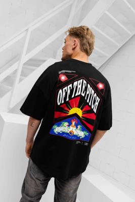 Off The Pitch Season Oversized T-Shirt Heren Zwart - Maat XS - Kleur: Zwart | Soccerfanshop