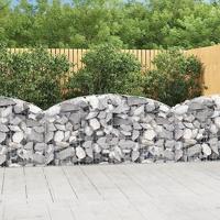 VidaXL Schanskorf gewelfd 200x30x80/100 cm gegalvaniseerd ijzer - thumbnail