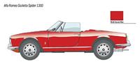 Italeri 3653 Alfa Romeo Giulietta Spider 1300 Auto (bouwpakket) 1:24 - thumbnail