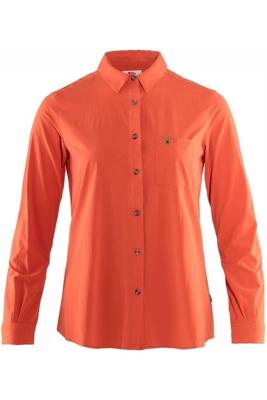 Fjallraven Ovik Lite LS Blouse Dames Rood Fjallraven Ovik Lite LS Blouse Dames Rood