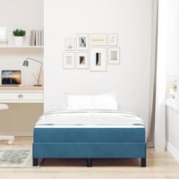 Boxspringbed met matras Donkerblauw 120 x 200 cm Fluweel - thumbnail
